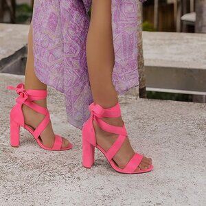 Pink Shoes with Bow in Back